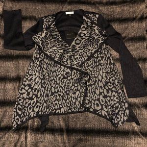 NWT St. John Sport Leopard Santana Knit Sweater
